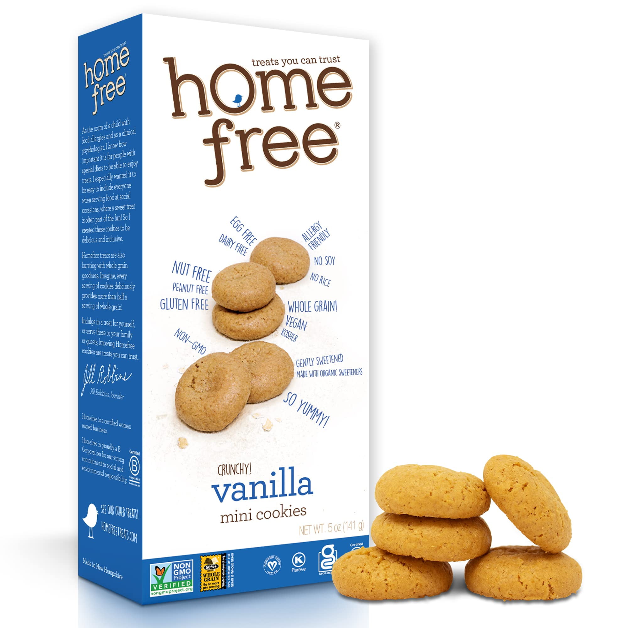 Homefree Mini Vanilla Cookies, Gluten Free, Nut Free, Vegan, School ...