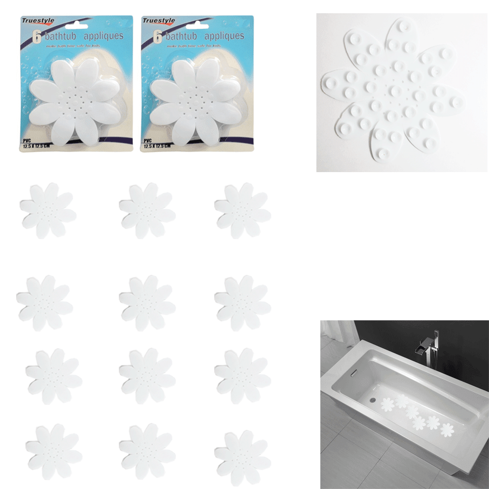 Transparent White OUNONA Bath mat non-slip bath shower safety mats pvc anti-bacterial antiskid mat 