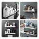 thumbnail image 3 of Estante para ducha de baño Almacenamiento montado en la pared plástico acero inoxidable negro Matsuzay, 3 of 6