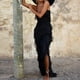 thumbnail image 3 of Puntoco Vestidos Mujer Verano Vestido Largo De Gasa Sexy Correa Colgante Espalda Abierta Vestido con Volantes Divididos, 3 of 7