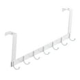 thumbnail image 2 of Ganchos telescópicos para puerta que ahorran espacio, ganchos decorativos ajustables para puertas Blanco Largo 7 Ganchos, 2 of 7