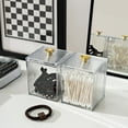 thumbnail image 5 of Teissuly Hairpin Cotton Swab Organiser Desktop Transparent Cosmetic Case Household Cosmetic Cotton Storage Case, 5 of 7