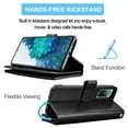 thumbnail image 2 of Galaxy S20 FE 5G Case, Samsung Galaxy S20 Fan Edition Wallet Case, Takfox PU Leather Case Kickstand Cash ID Credit Card Slots Holder Flip Phone Cases Detachable Magnetic Hard Case & Strap,Black, 2 of 7