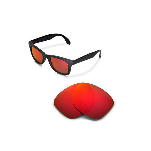 Walleva Fire Red Polarized Replacement Lenses for Ray-Ban RB2140 50mm  Sunglasses 