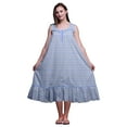 thumbnail image 1 of Bimba Bleu Lavande7 Chemises de Nuit en Coton à Imprimé Marguerites pour Femmes Robe Sans Manches Tenue de Nuit Robe Maxi XX-Grand, 1 of 6