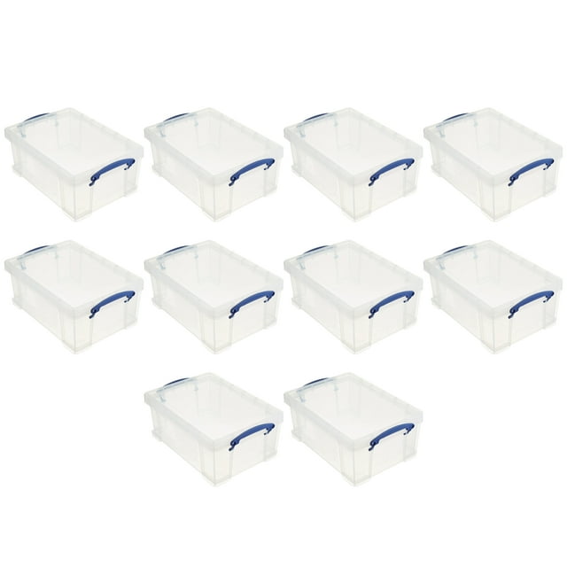 Really Useful Box 9L Storage Container w/ Lid & Clip Lock Handle (10 Pack)