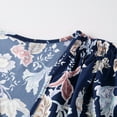 thumbnail image 4 of Fesfesfes Clearance Women Causual V Neck Dress Chiffon Floral Boho Beach Short Sleeve Dress, 4 of 7