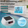 thumbnail image 3 of Termómetro Flotante Inalámbrico para Piscina, Termómetro Solar para Piscina, Termómetro Digital LED para Piscina con Luz Ambiental RGB., 3 of 9