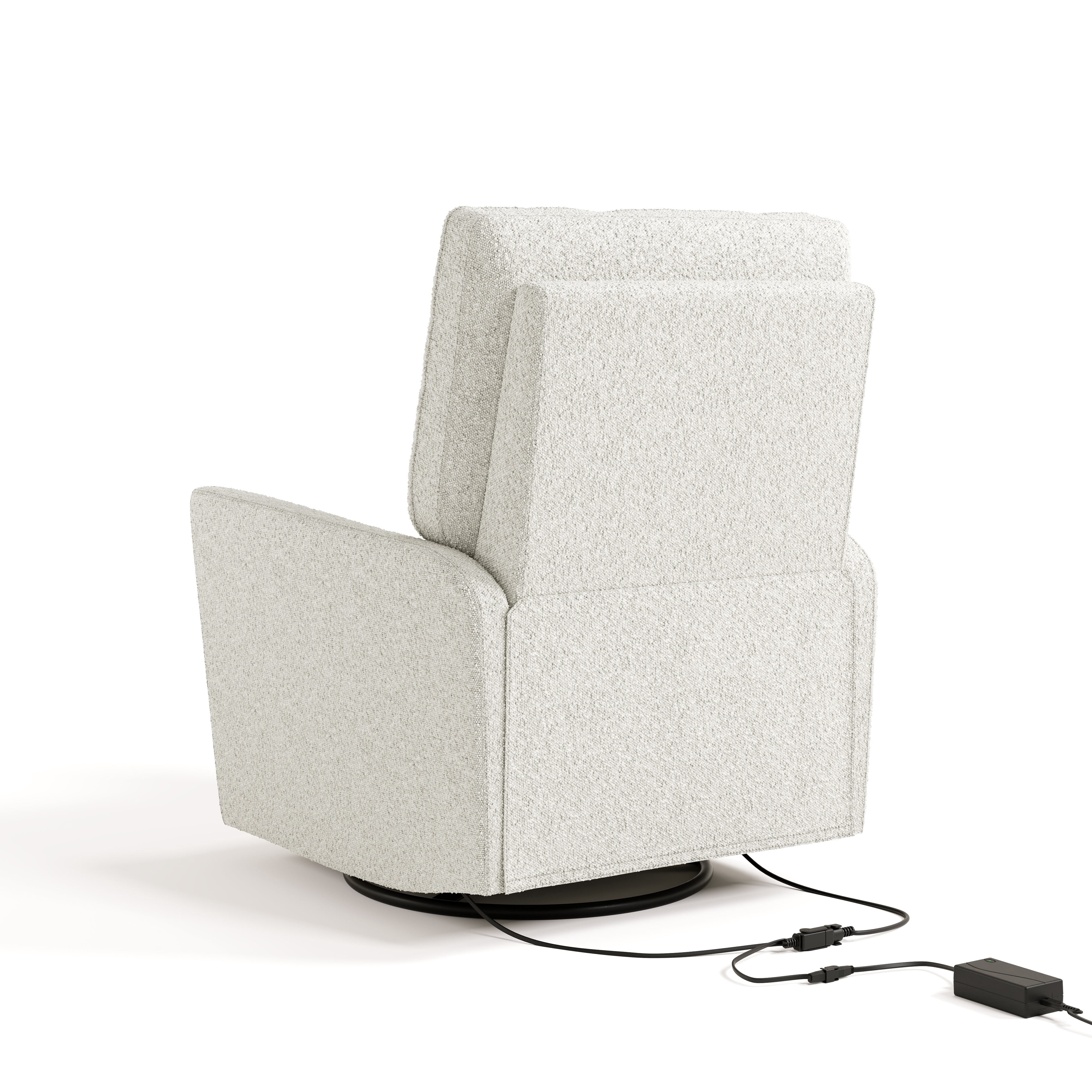 Art of Nursery by Storkcraft Santorini Deluxe Power Recliner Swivel Glider, Ivory Boucle