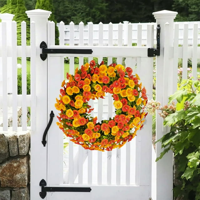 Spring Door Wreath Winter Wreath Artificial Greenerys Suitable For Wall Decoration For Indoor And Outdoor Holiday Decor