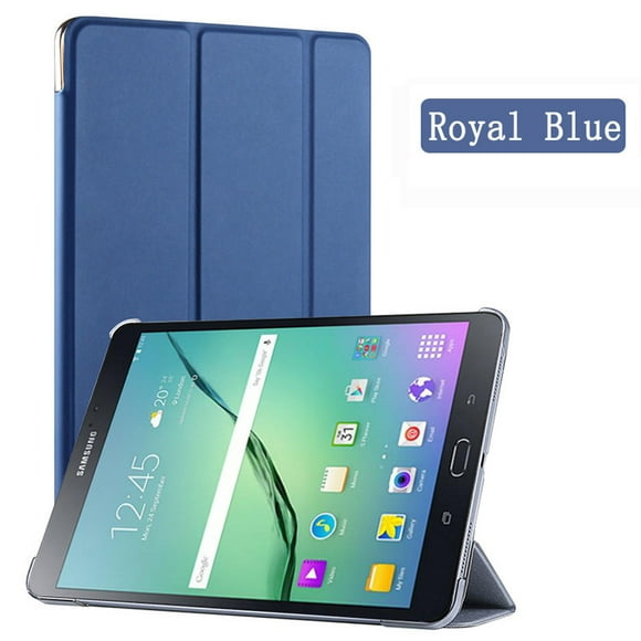Tablet Case For Samsung Galaxy Tab S2 8.0 2015 SM-T710 SM-T715 T710 T715 Leather Trifold Magnetic Funda Flip Stand Smart Cover Royal Blue Tab S2 8.0 T710 T715