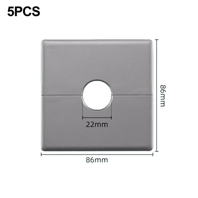 Bgsha Square Pipe Wall Covers Detachable Pasted Cable Hole Panel High Profile Horizontal Switch Socket Cover Decorative Trim Shower Pipe Cover Tube Escutcheon Plates 5 Pcs