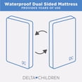 thumbnail image 4 of Delta Children Twinkle Stars Breathable Baby Bed Crib Mattress and Toddler Mattress with Removable/Machine Washable Cover - GREENGUARD Gold – Waterproof - Sustainably Sourced Core Fiber Core, Green, 4 of 9