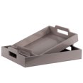 thumbnail image 1 of Wood Tray Coated Finish Gray 3.25", 1 of 1
