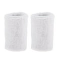 thumbnail image 2 of 2 Pcs Bandeaux de Poignet Unisexes pour Basketball Tennis, Blanc, 2 of 8