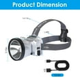 thumbnail image 2 of Moclever Rechargeable LED Headlamp 90000LM Headlight Torch Flashlight Waterproof High Power with 3 Light Modes for Fishing Running Camping, Silver, 2 of 14
