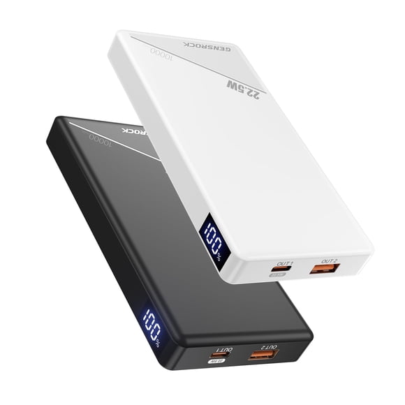 Power Bank GENSROCK CK25100 de 10000 mAh, PD 22,5 W, doble USB