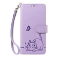 thumbnail image 4 of Allytechgroup Cash Slot PU Leather Hard Shell Flip Cell Phone Case with Protective Case Cover for Apple iPhone 17, Purple, 4 of 10