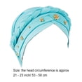 thumbnail image 3 of Qarigey 4 piezas Envoltura para la cabeza Estilos bohemios Cómodos colores surtidos Sombrero de pirata Atractivo suministros de abalorios Diademas para Accesorio para el cabello Azul Qarigey AP008789-05B, 3 of 5