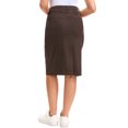 thumbnail image 3 of INSPIRE CHIC Women's Jean Skirt High Waist Back Slit Knee Length Mother's Day Denim Skirts Brown 2XL, 3 of 6