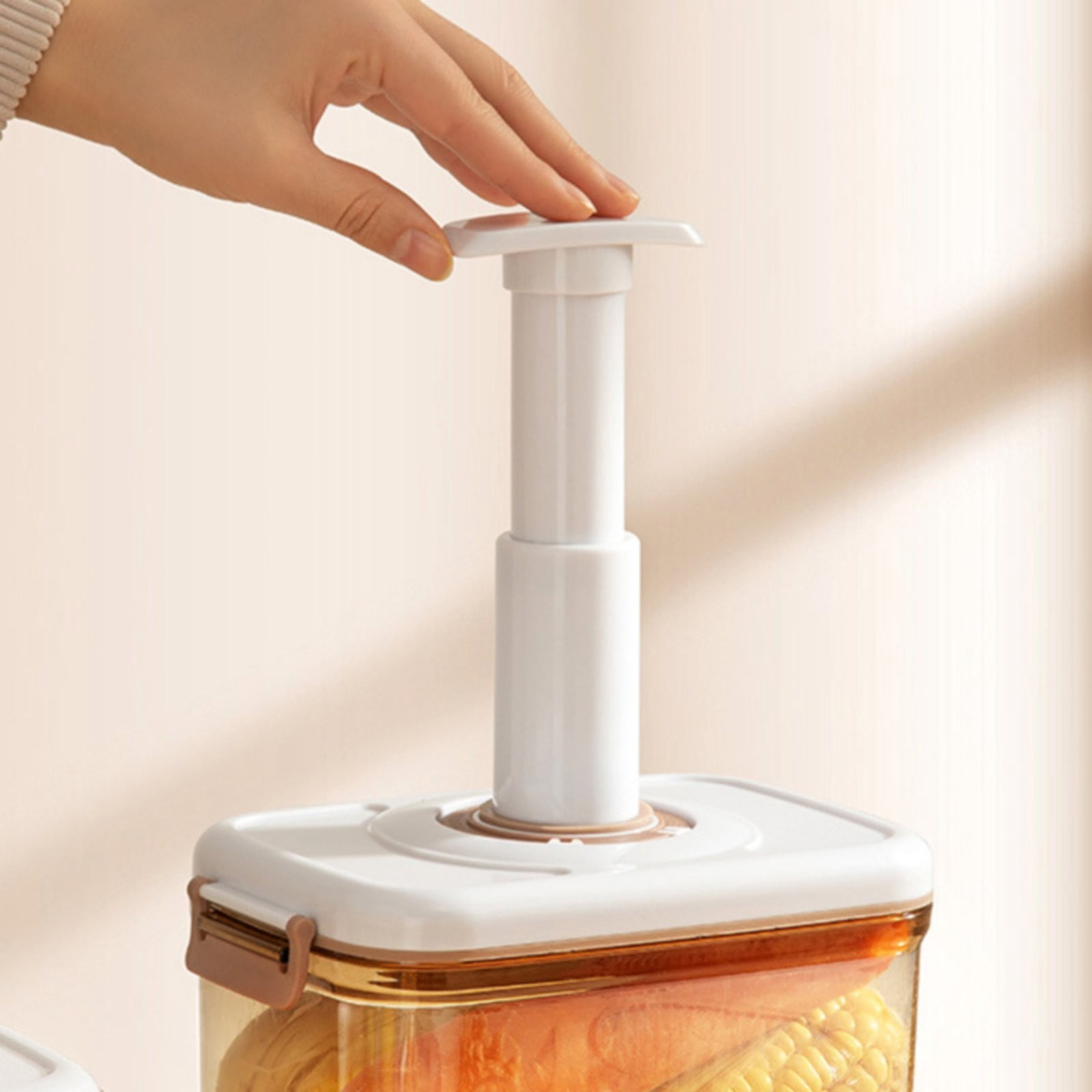 XIPYYKM Kitchen Storage Container with Large Capacity Vacuum Preservation Box Sealed Box Storage Box for Various Cereals Kitchen Supplies Drain Rack