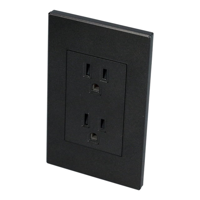 Placa Con Contacto Dúplex Negro 1/1 40000 Ciclos Surtek SURTEK P627N