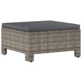 thumbnail image 5 of vidaXL 6 Piece Garden Lounge Set with Cushions Grey Poly Rattan, 5 of 5