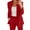 Red, variant on LEKDFST Women's 2 Piece Suit Lady One Button Business Work Office Slim Fit Blazer Jacket Pants Set Green L