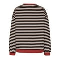 thumbnail image 5 of Gnshining Oversized Striped Sweatshirt for Women Long Sleeve Crew Neck Tunic Pullovers Fall Fashion Loose Casual Color Block Tops, 5 of 6