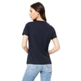 thumbnail image 2 of Bella + Canvas, The Ladies' Relaxed Jersey V-Neck T-Shirt - SOLID NVY TRBLND - S, 2 of 4