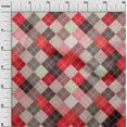 thumbnail image 3 of oneOone Rayon Red Fabric Check Craft Projects Decor Fabric Printed By The Yard 56 Inch Wide, 3 of 4