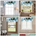 thumbnail image 6 of Tie Up Valances for Windows, Blue Green Spring Adjustable Valance Curtains Window Treatment for Living Room, Watercolor Flower Trees Nature Landscape Rod Pocket Kitchen Curtains & Drapes 54x18 Inch, 6 of 9