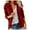 Red, variant on Women's Plus Size Oversized Korean Style Zip Up Jacket Solid Color Casual Outerwear With Pockets Comfortable Coat