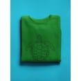thumbnail image 3 of Lineart Sea Turtle Swimming Sweatshirt Men -Image by Shutterstock, Male Large, 3 of 4