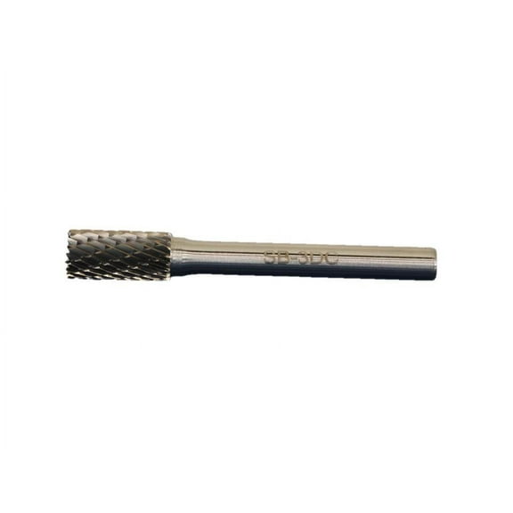 TEMO SB-3 Double Cut Carbide Rotary Burr File, 3/8 Inch (9.5 mm) Cylind End Cut Head, 1/4 Inch (6.35 mm) Diameter 2 Inch (50.8 mm) Long Shank