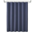 thumbnail image 3 of Beautiful Nightshadow Blue Check Matelassé Fabric Shower Curtain by Drew Barrymore, 72" x 72", 3 of 5