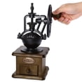 thumbnail image 3 of Retro Style Coffee Grinder Hand Grinding Machine Hand-Crank Roller 1Pcs, Tan, 3 of 5