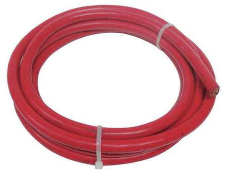 Welding Cable,4 AWG,10 ft.,Red,Rubber WESTWARD 19YE24