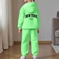 thumbnail image 5 of 6-7 Years Boy's 2 Piece Outfit Hoodie Pullover and Sweatpants Casual Pants Sweatsuits Dailywear Set 12-24 Months 2T 3T 4T 5T,Green, 5 of 7