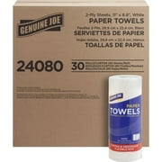 Genuine Joe Paper Towels - 2 Ply - 11" X 4.40" - 160 Sheets/roll - White - Flexible, Perforated, Absorbent, Soft - For Kitchen, Multipurpose - 30 / Carton