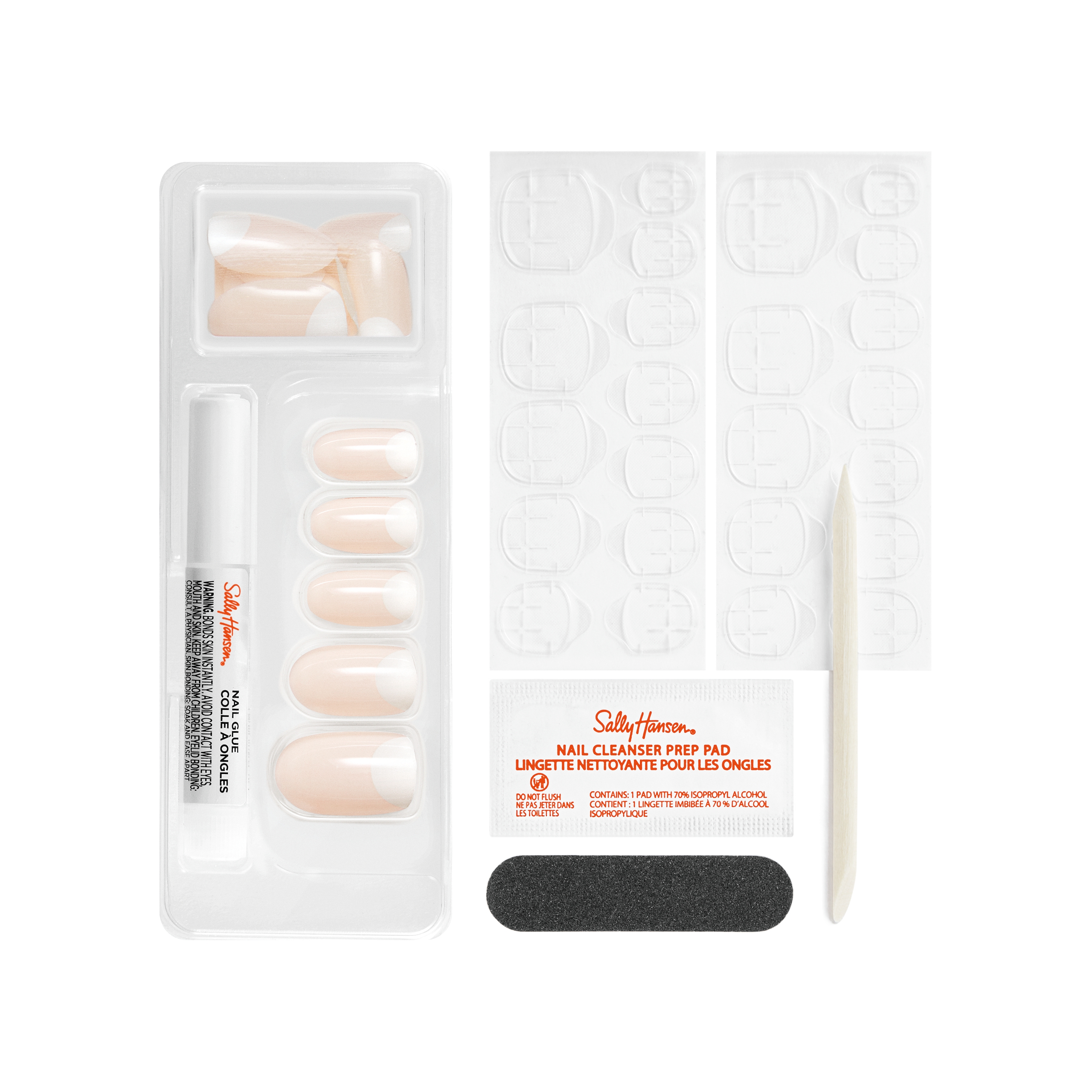 Sally Hansen Perfect Manicure Press On Nail Kit, Oval, Moon-ami