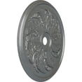 thumbnail image 3 of 42 1/8"OD x 1 7/8"P Sellek Ceiling Medallion (Fits Canopies up to 9"), Hand-Painted Platinum, 3 of 7