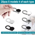 thumbnail image 5 of 20Pcs Shirt Collar Button Extender: Neck Button Extender for Mens Dress Shirt - Comfortable Tie Collar Expander, 5 of 5