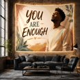 thumbnail image 6 of Portrait Upper Chest with Upward Right Side, Inspirational Illustration for Quote Lovers, Aesthetic Wall Decor, Valentine'S Day Gift, Tapestry Wall Hanging for Dorm and Living Room, 6 of 7