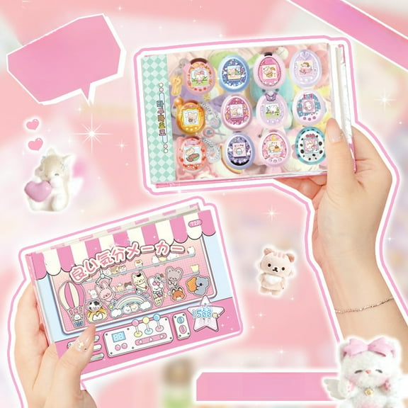 72 pages 1500 pieces Cut film sticker book Ancient style Cartoon mini sticker DIY handbook diary decorative stickers