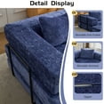 thumbnail image 3 of 78" Convertible Sofa Bed with Fixed-Shape Frame, Loveseats Modular Sectional Sofa, Chenille Couches for Living Room, Dark Blue, 3 of 12