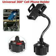 360° Universal Car Mount Adjustable Gooseneck Cup Holder Cradle for 3-6.5inch Cell Phone