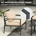 thumbnail image 5 of MAYEERTY Luxury Beige Metal Outdoor Furniture Set: 2 Single Chairs, 1 Double Loveseat, 1 Table, 5 of 6