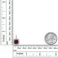 thumbnail image 5 of Gem Stone King Women's Cushion Red Garnet and Diamond Accent 10K White Gold Pendant 2.74 cttw, 5 of 6
