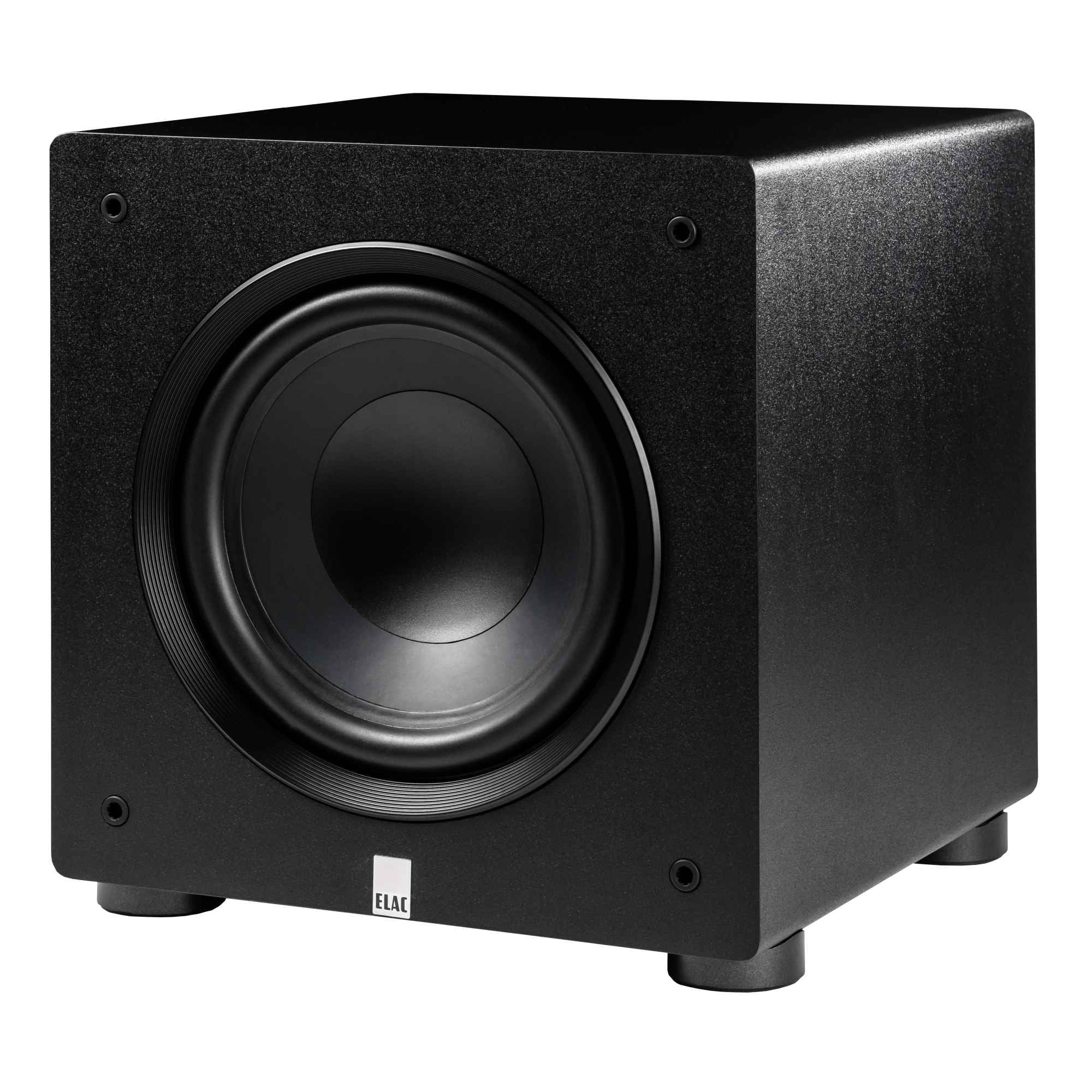 Elac DCB41-BK - Debut ConneX 4.5" Powered Speakers - Black, Pair and Elac PS250-BK - Varro Premium 10" 250 Watt Powered Subwoofer with Auto-EQ